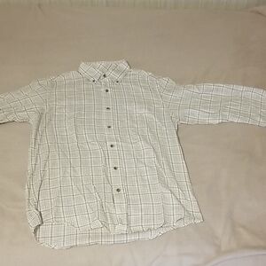Men's White Checkered Shirt